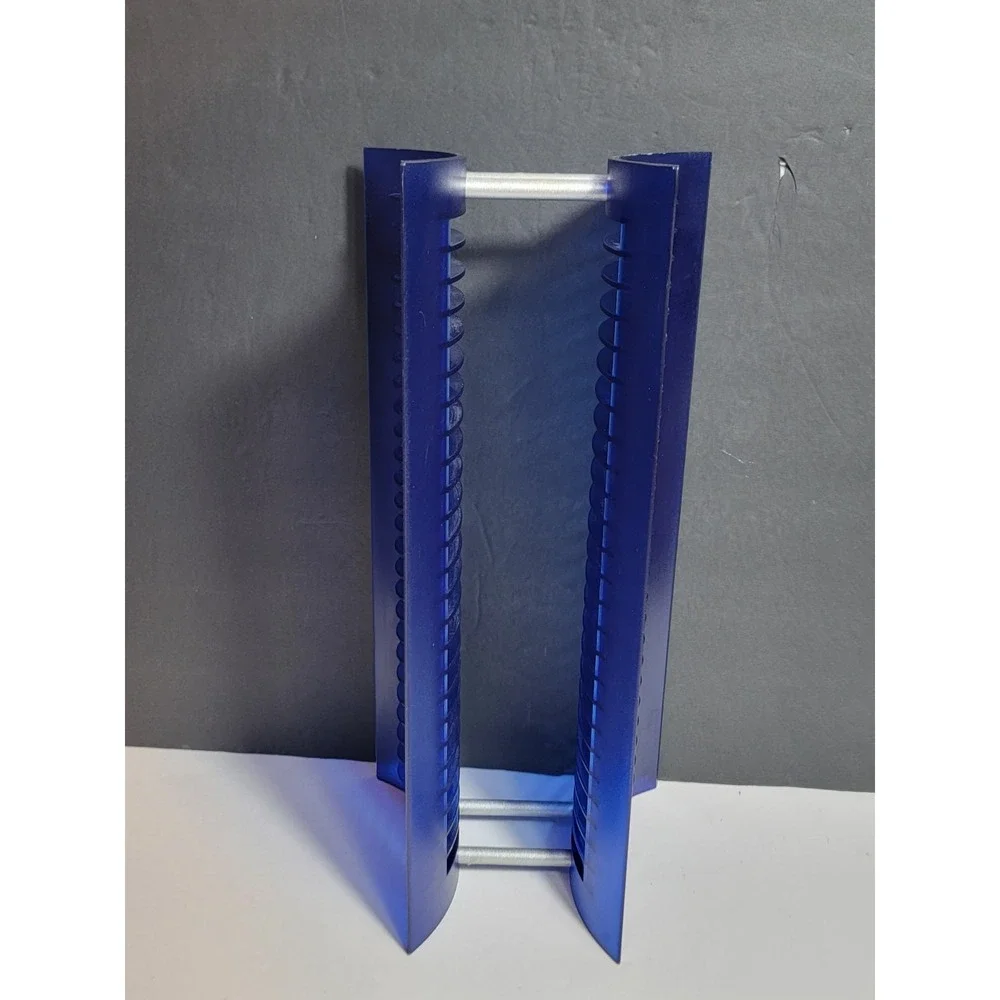 Y2K 1990'S CD Tower 25 Rack Holder Futuristic Modern Atomic Blue CD Holder